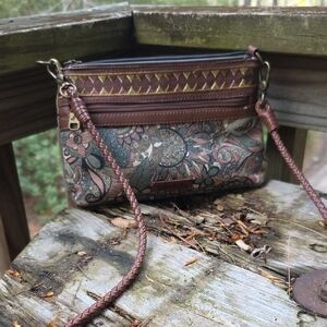 Sakroots Brown Patterned Crossbody Bag